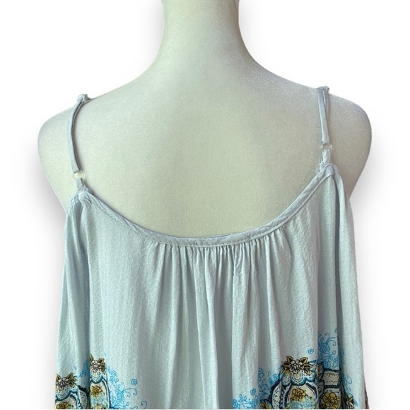 Socialite Boho Paisley Print Bell Sleeve Off Shoulder Flowy Tunic Top | Size M - Picture 6 of 13